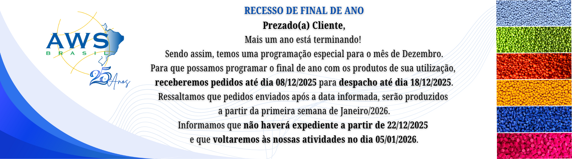 Banner Recesso de Final de Ano